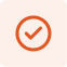 Circle with a checkmark representing the $100 guarantee paid without question