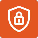 Shield with a padlock representing healthcare cybersecurity