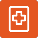Record with a medical cross representing EHR IT support