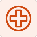 Medical cross in a circle representing healthcare IT experience