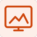 Monitor with a waveform representing medical imaging and PACS