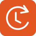 Clock with a circular arrow representing backup and disaster recovery for law firms