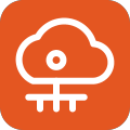 Cloud connected to a network representing cloud and infrastructure management