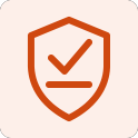 Shield with a checkmark representing compliance focused IT guidance