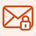 Envelope with a padlock representing secure email and client communication