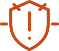 Shield with an alert symbol representing security incidents at law firms