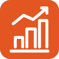 Rising bar chart representing strategic IT planning for law firms